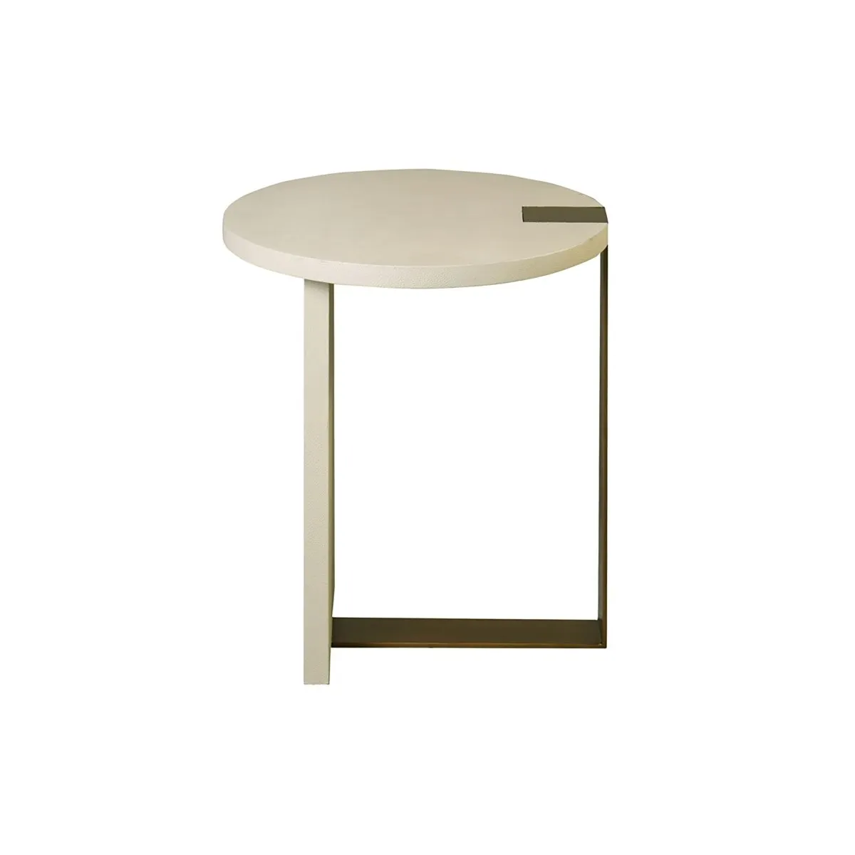 Harrington Cream Shagreen Side Table by Worlds Away