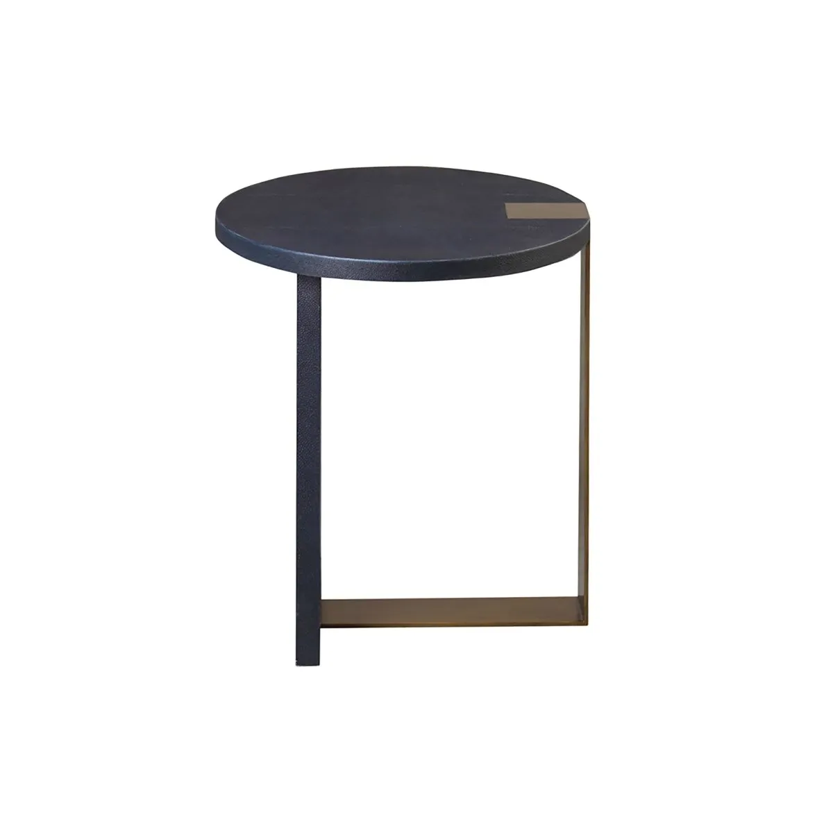 Harrington Navy Shagreen Side Table by Worlds Away