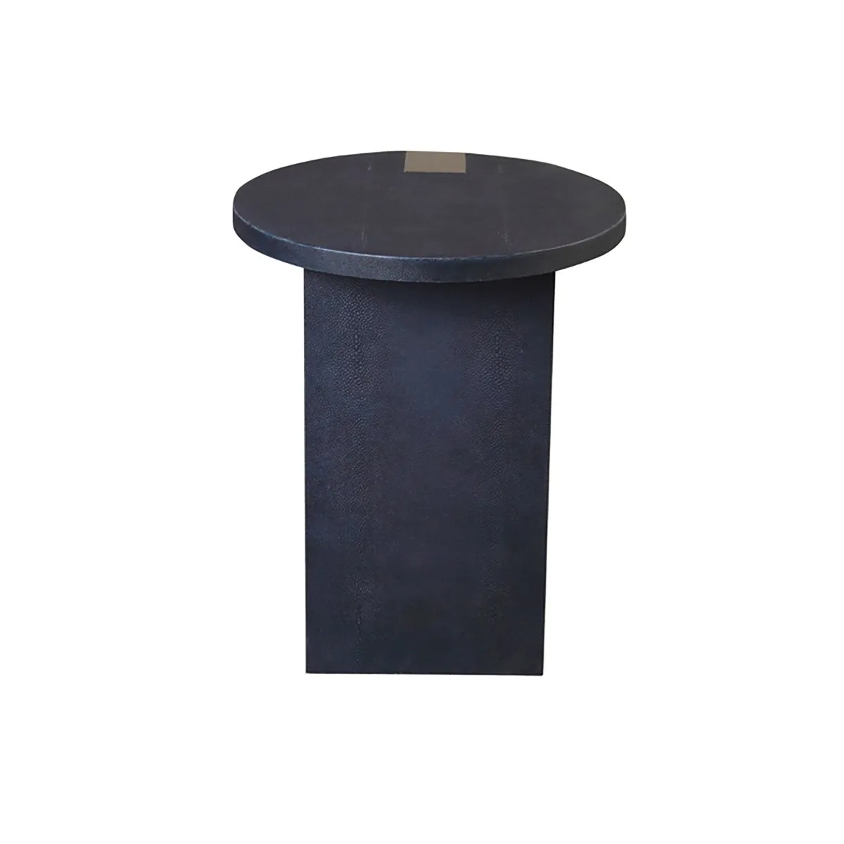 Harrington Navy Shagreen Side Table by Worlds Away