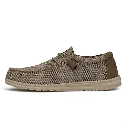 Hey Dude Men's Wally Sox Beige Men's 11 & Women's 13 | Men's Loafers | Men's Slip On Shoes | Comfortable & Light-Weight