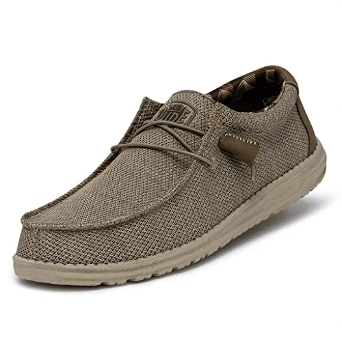 Hey Dude Men's Wally Sox Beige Men's 11 & Women's 13 | Men's Loafers | Men's Slip On Shoes | Comfortable & Light-Weight