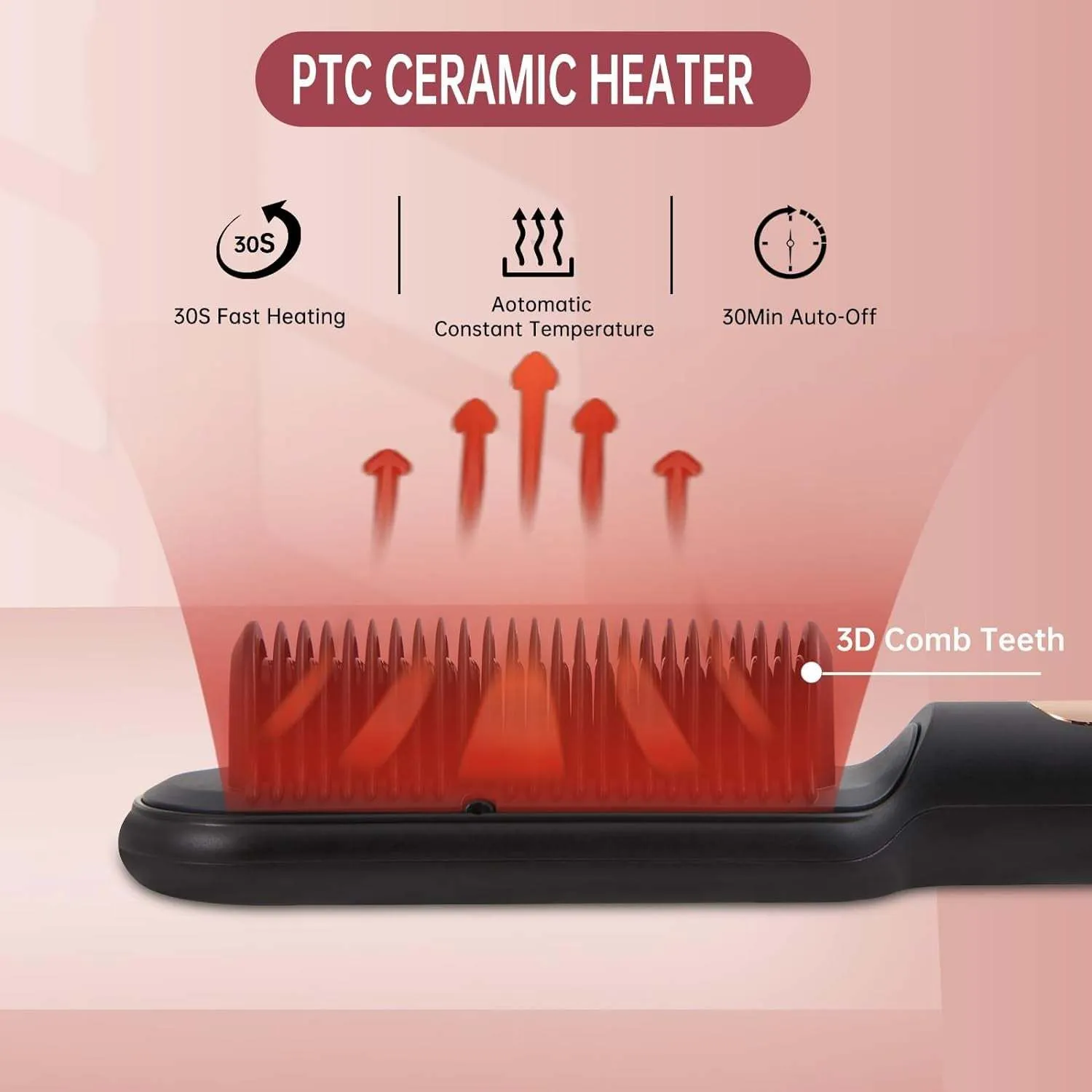 Ionic Hair Straightener Brush