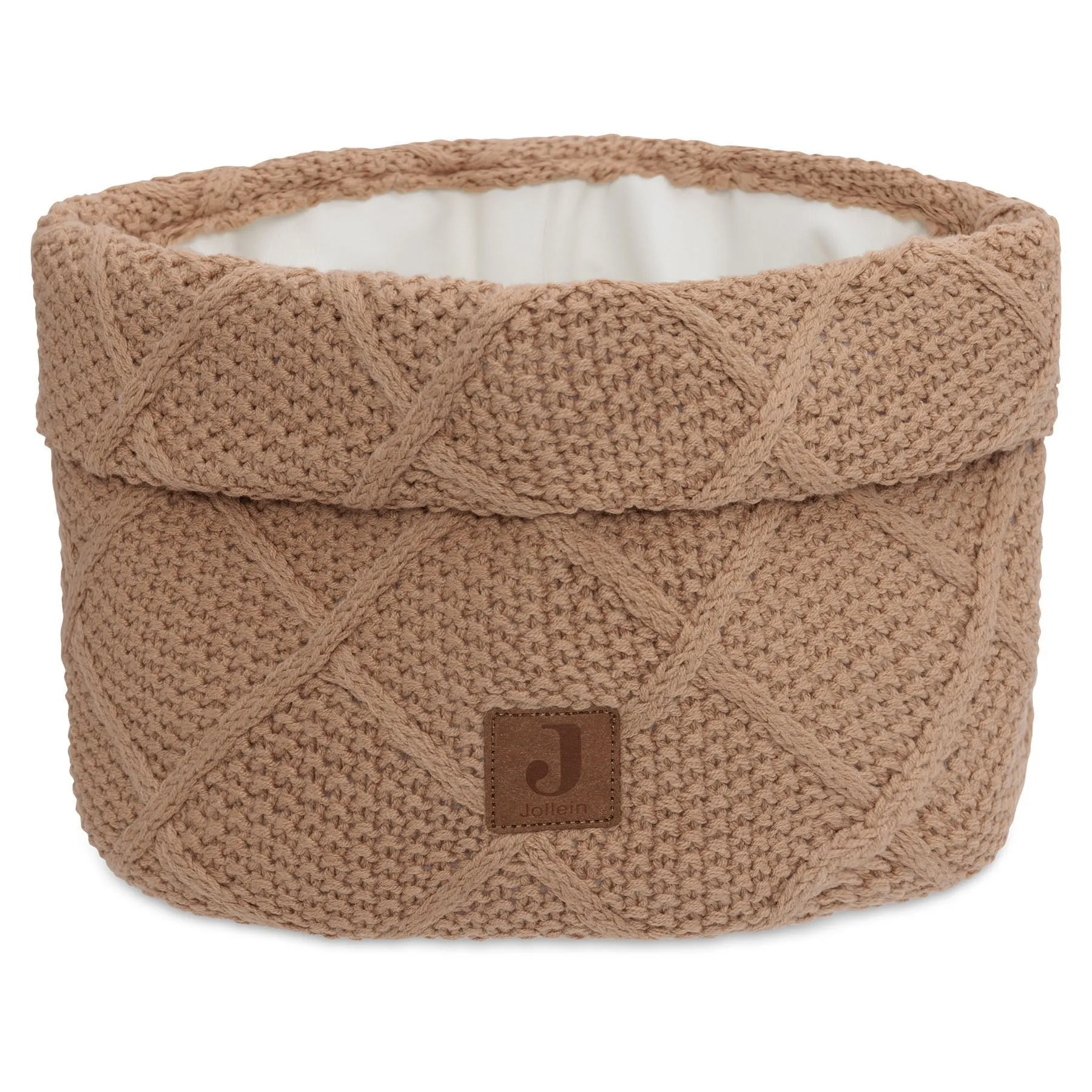 Jollein Changing Table Basket Check Knit Biscuit