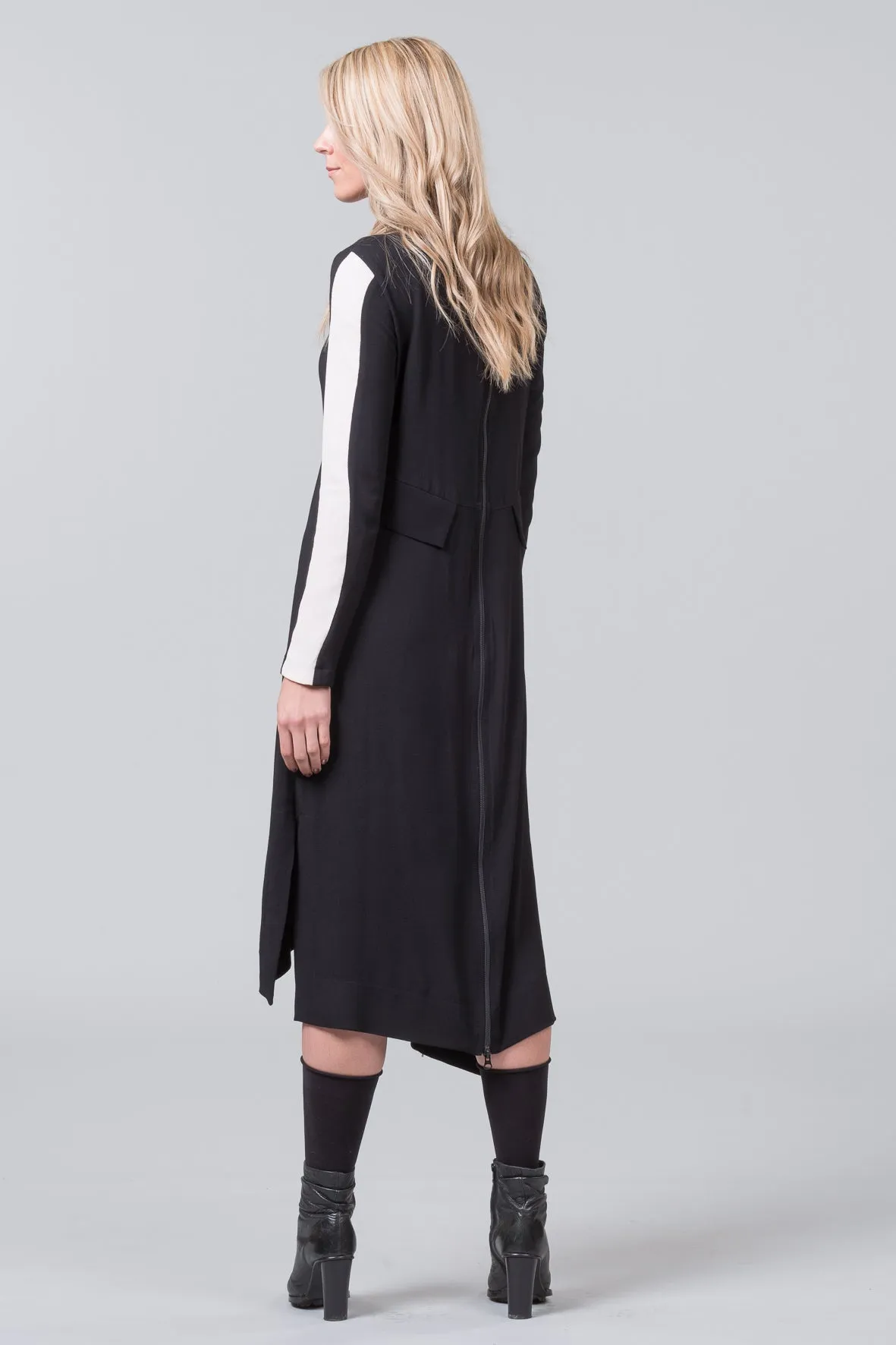 Klee Dress Coat - black with chalk - Sample