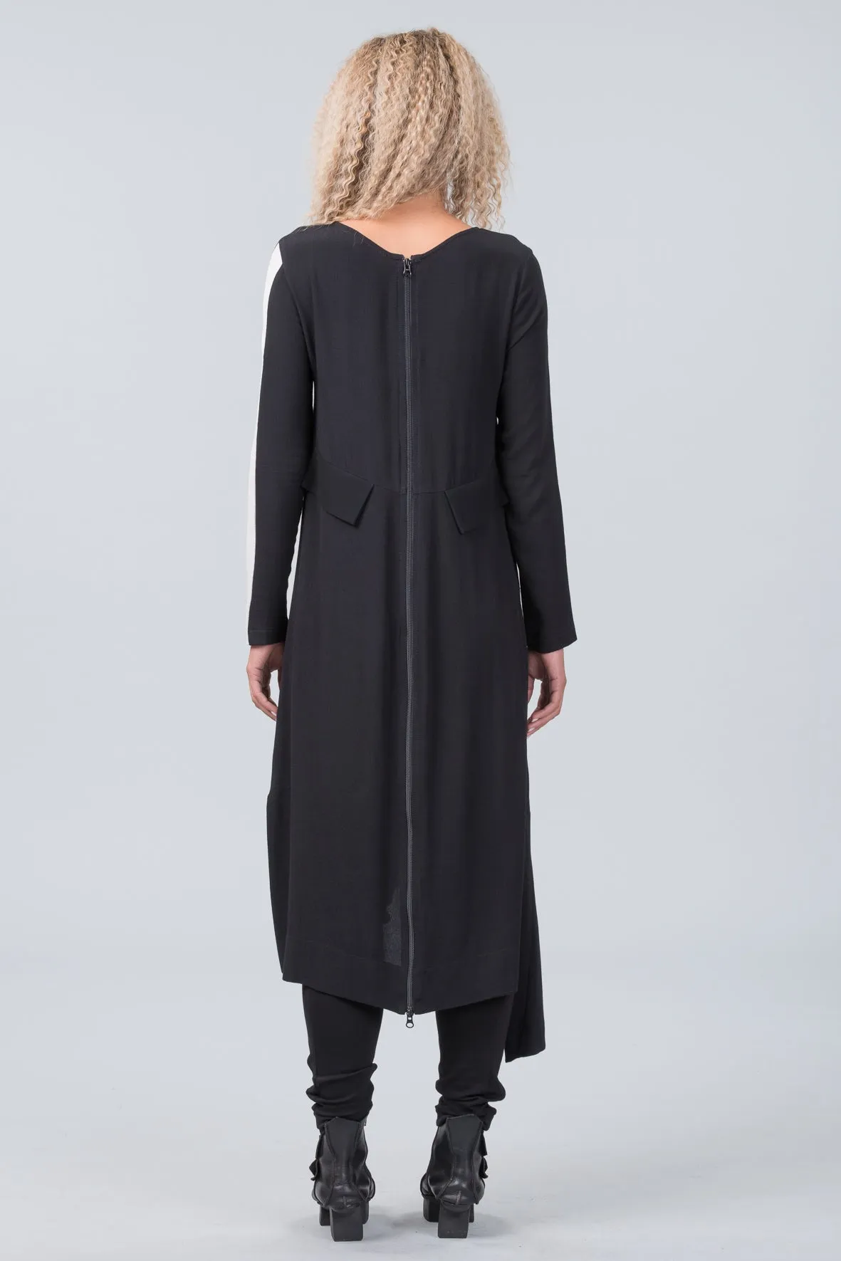 Klee Dress Coat - black with chalk - Sample