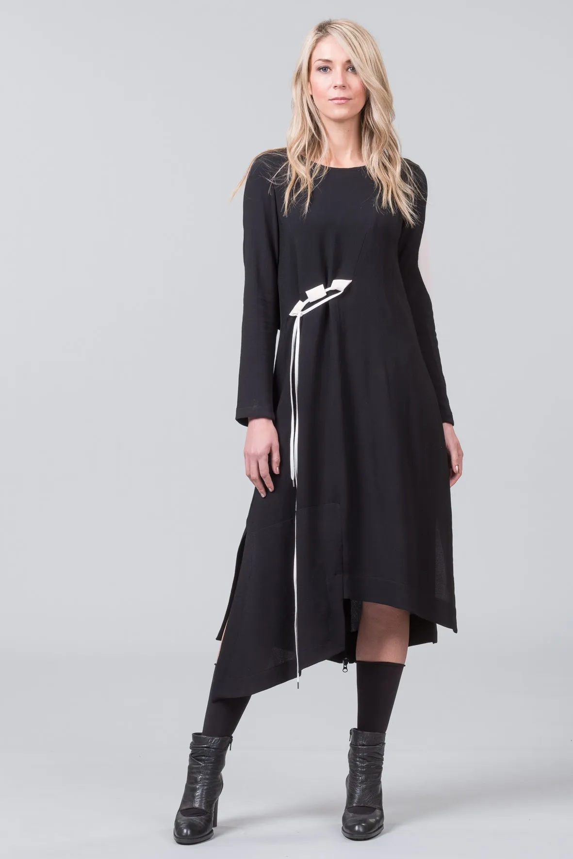 Klee Dress Coat - black with chalk - Sample