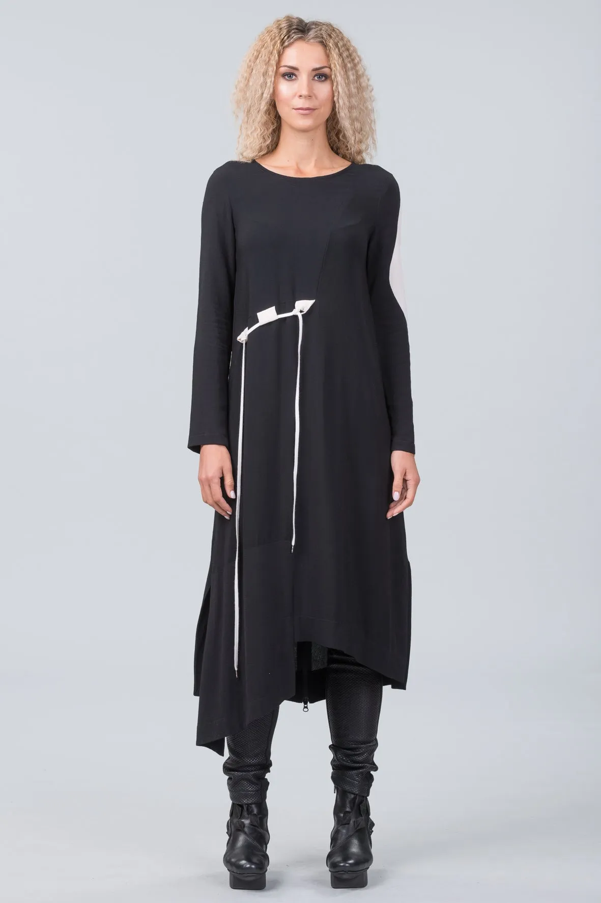 Klee Dress Coat - black with chalk - Sample