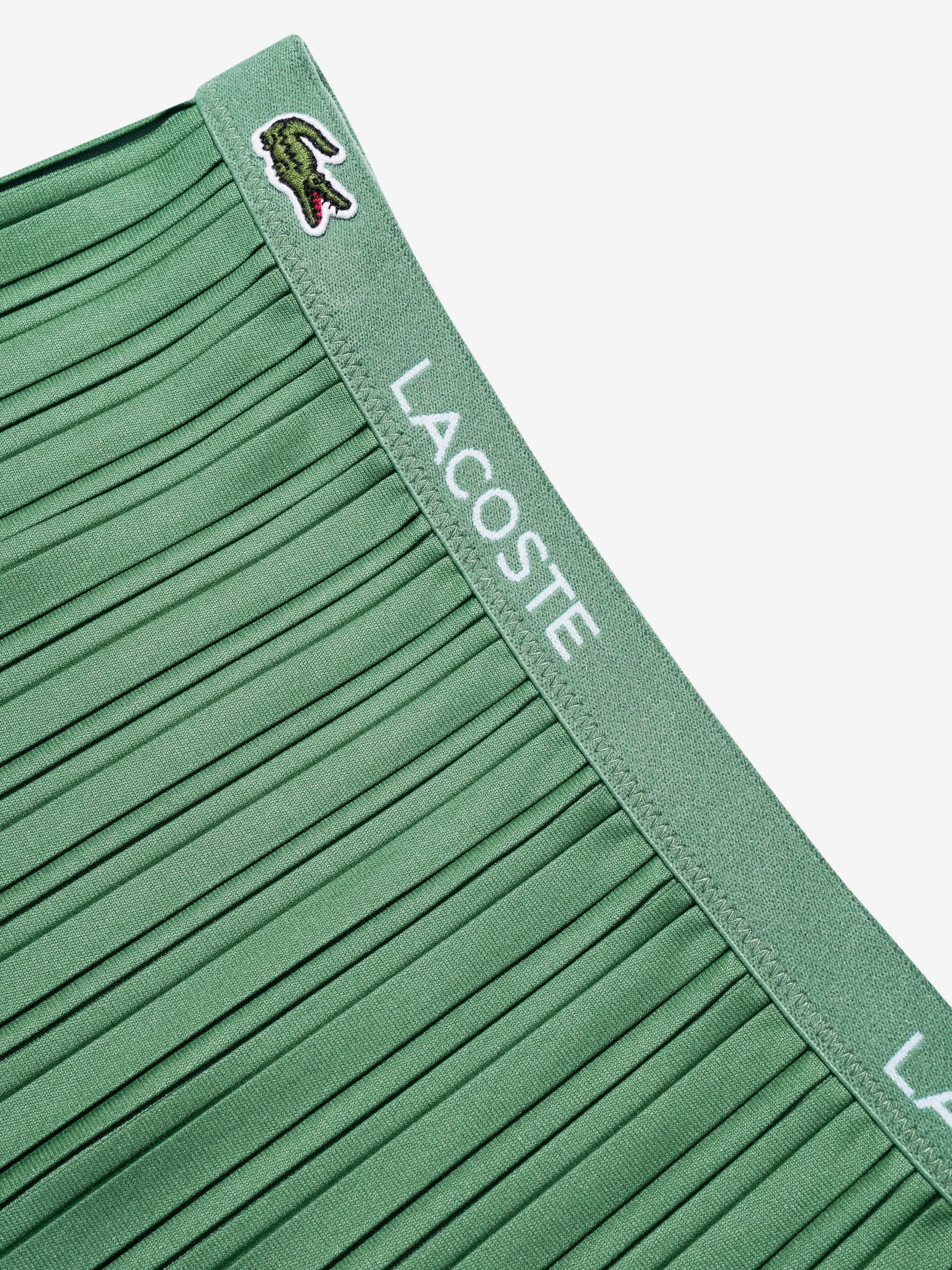 Lacoste Girls Pleated Skirt in Green