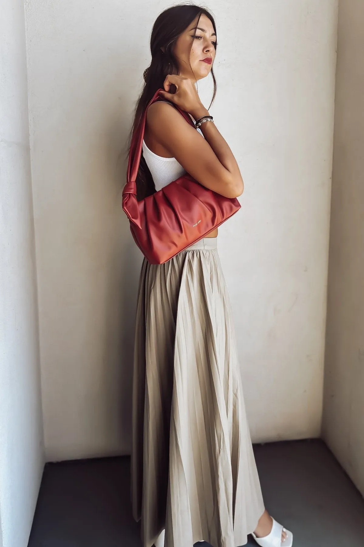 Layne Pleated Maxi Skirt