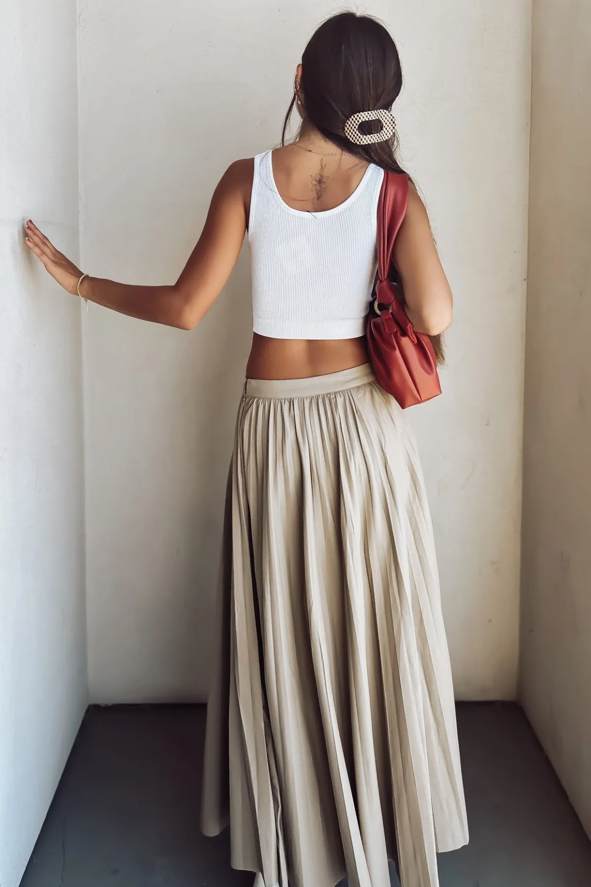 Layne Pleated Maxi Skirt