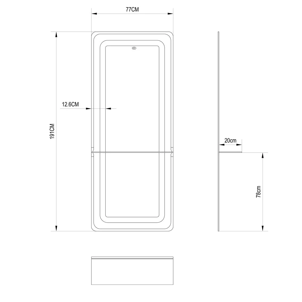 LED Beauty Salon station stying unit Bross