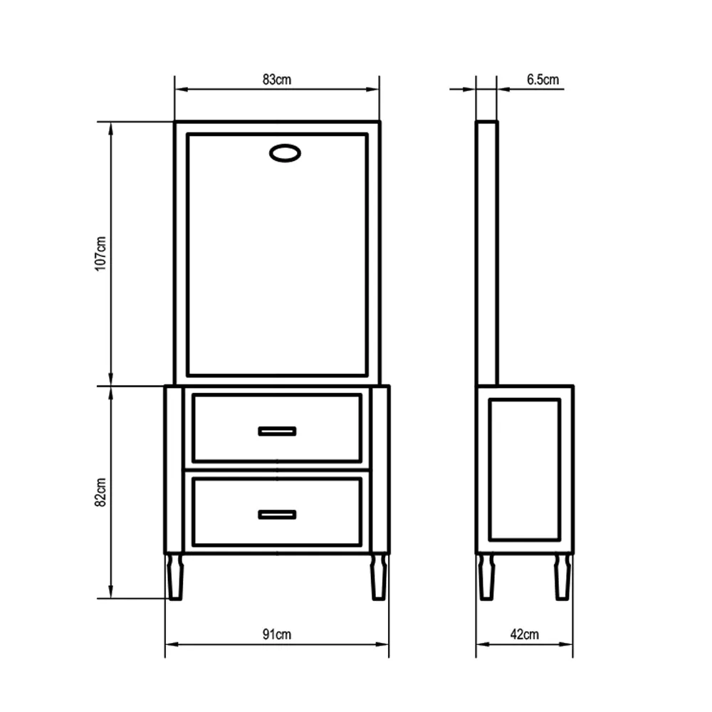 LED Beauty Salon station stying unit Langley