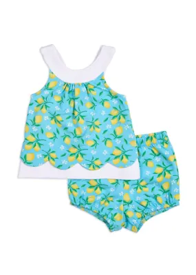 Lemon Print Dress and Bloomer