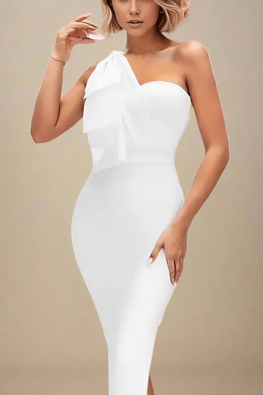 Lesley Bandage Dress - Pearl White