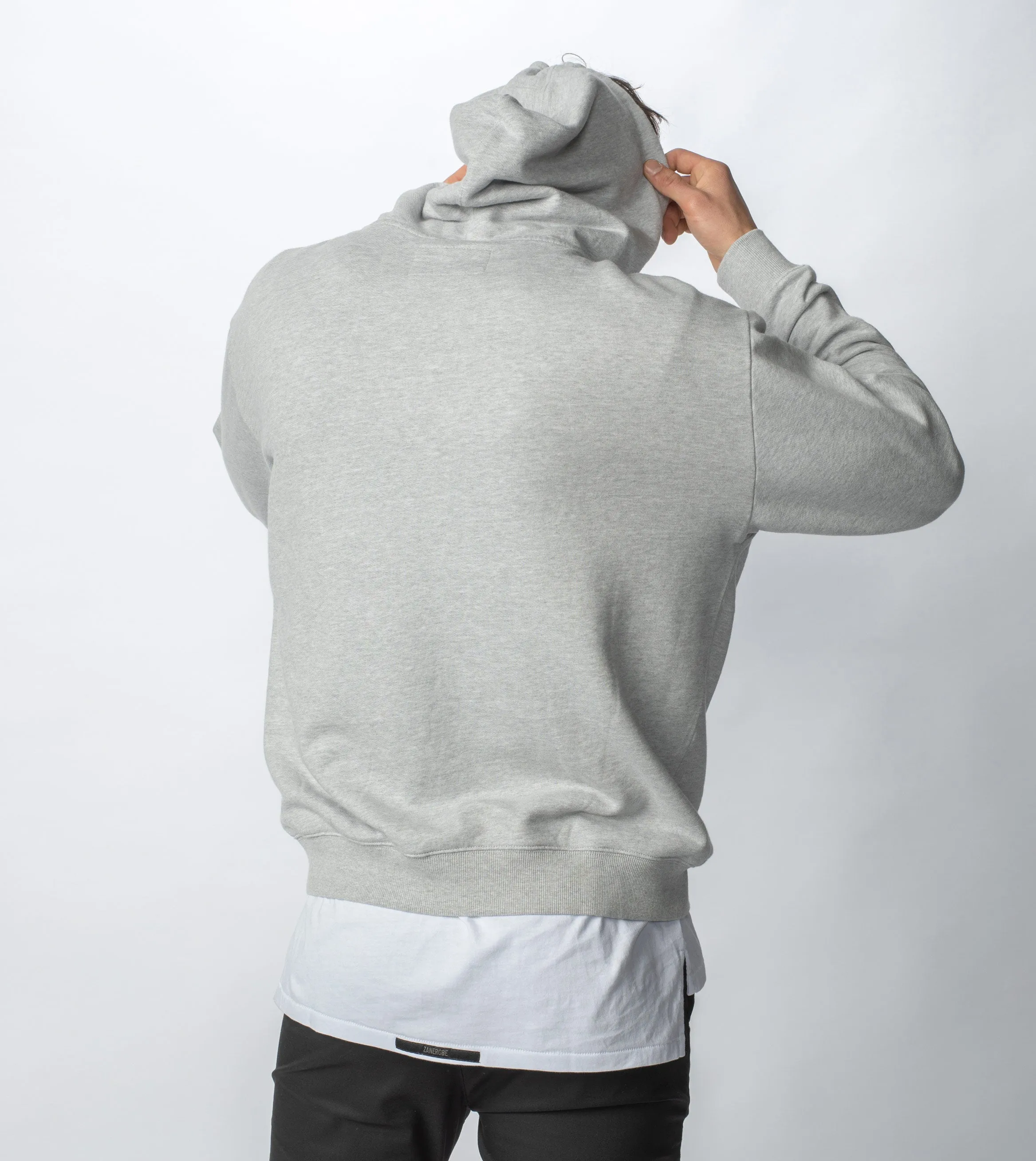 Lowgo Mono Hood Sweat Silver Marle