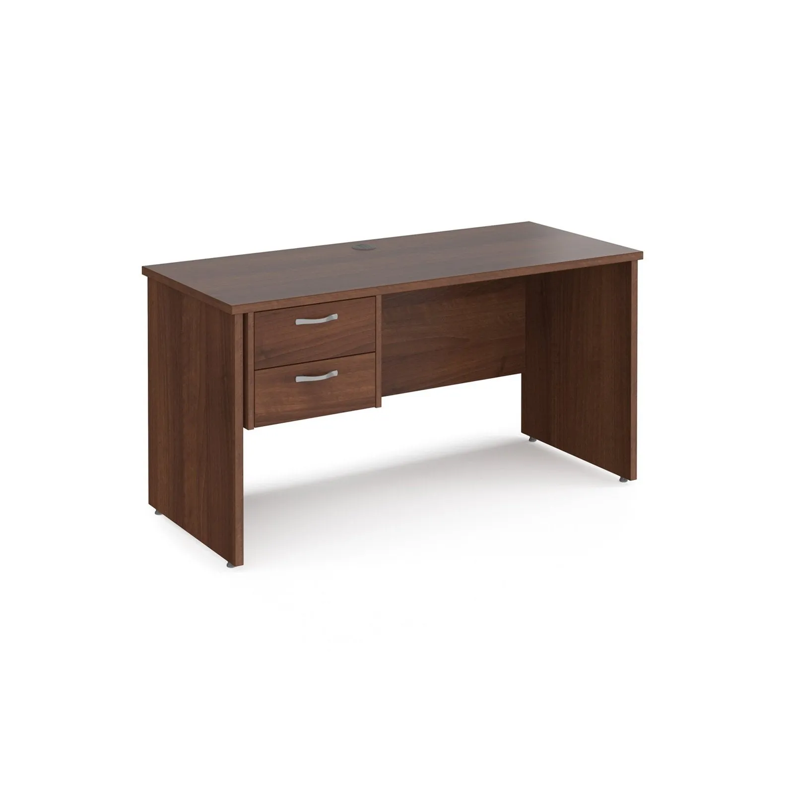 Maestro 25 panel leg straight desk 600 deep with 2 drawer pedestal