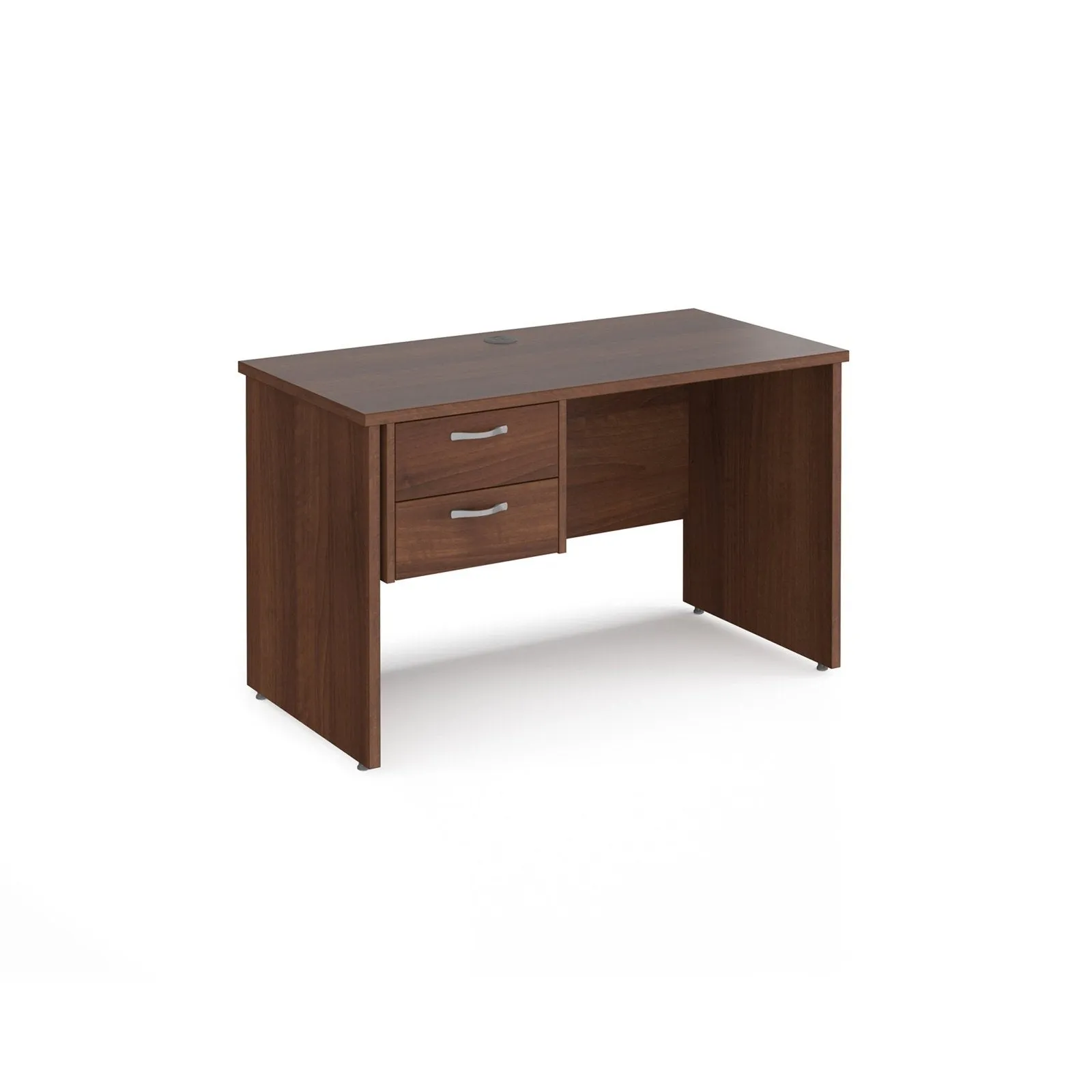 Maestro 25 panel leg straight desk 600 deep with 2 drawer pedestal