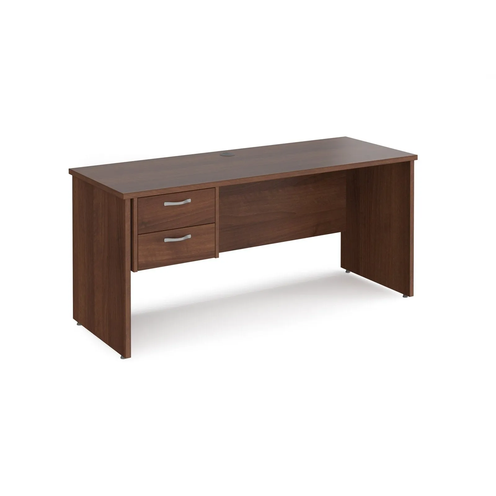 Maestro 25 panel leg straight desk 600 deep with 2 drawer pedestal