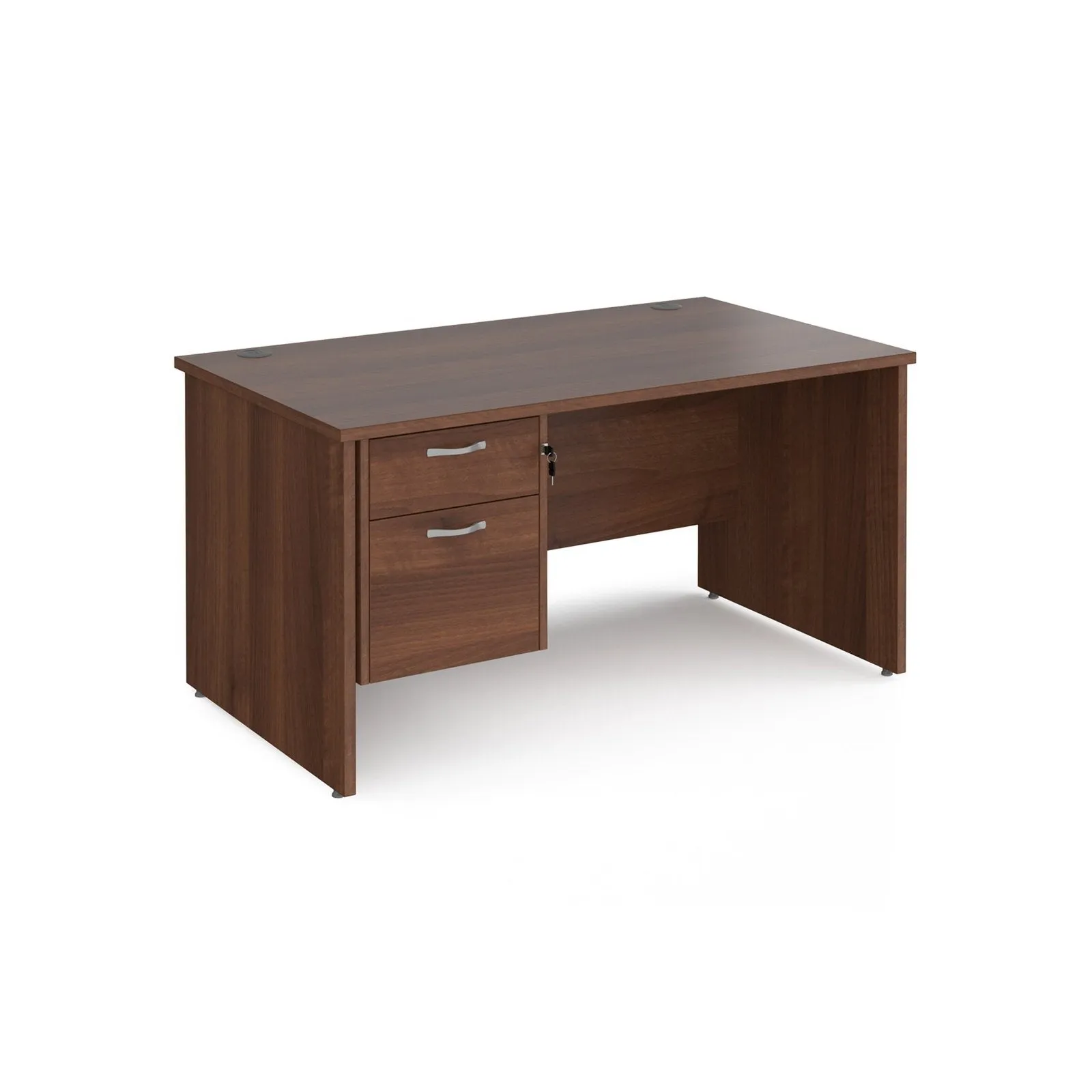 Maestro 25 panel leg straight desk 800 deep with 2 drawer pedestal