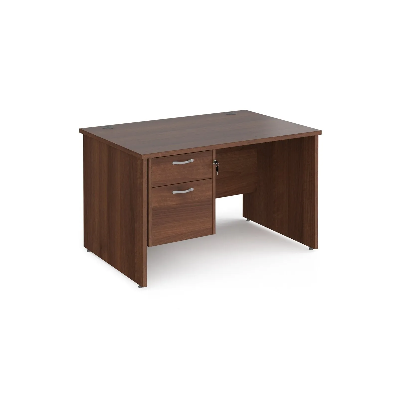 Maestro 25 panel leg straight desk 800 deep with 2 drawer pedestal