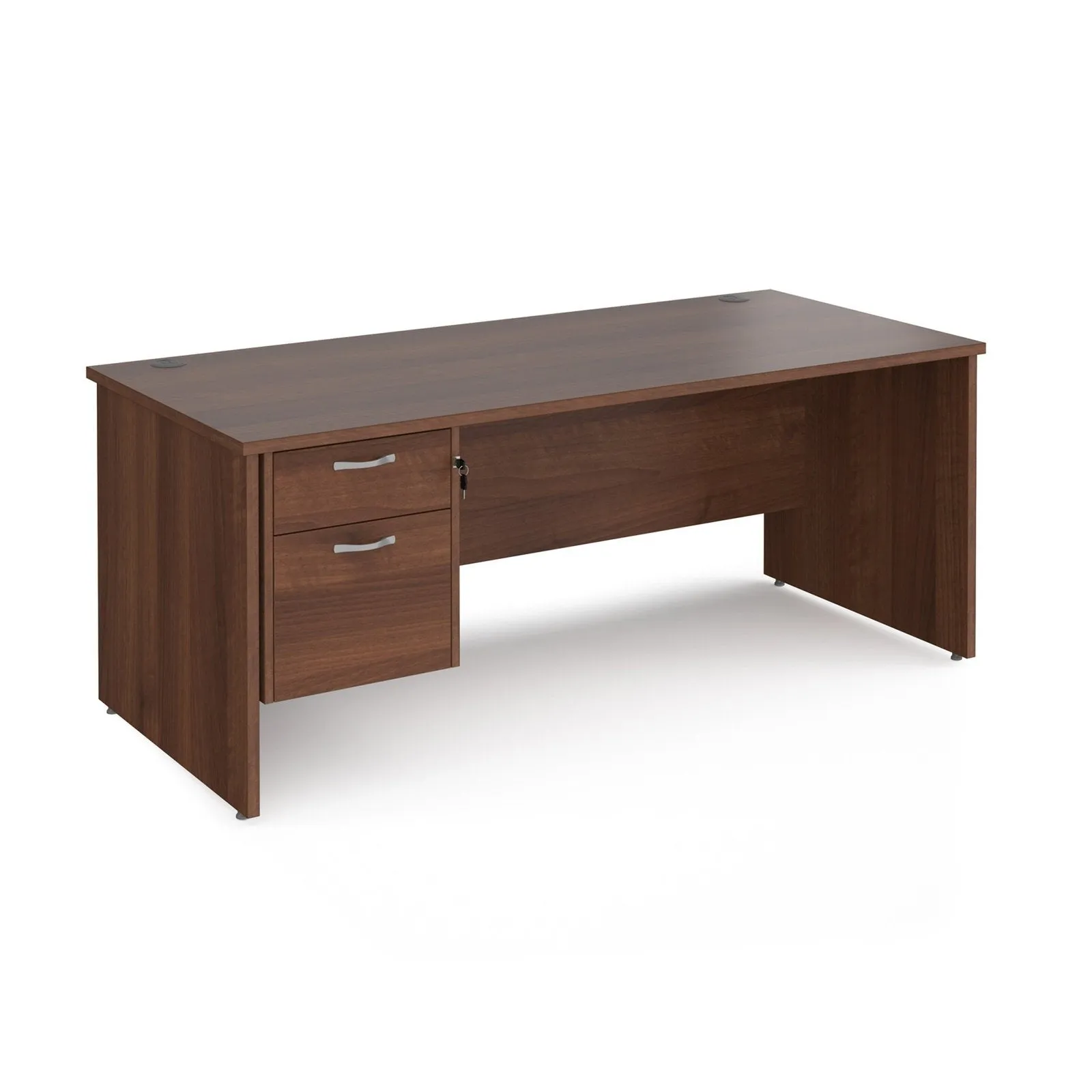 Maestro 25 panel leg straight desk 800 deep with 2 drawer pedestal