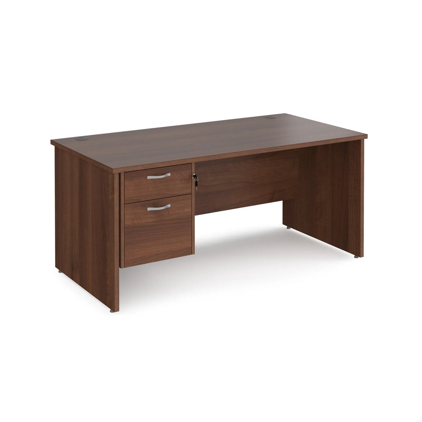 Maestro 25 panel leg straight desk 800 deep with 2 drawer pedestal