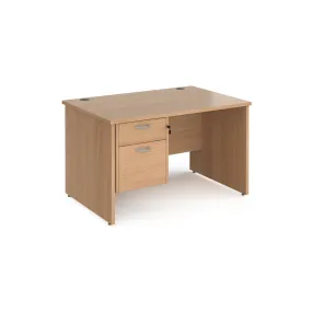 Maestro 25 panel leg straight desk 800 deep with 2 drawer pedestal