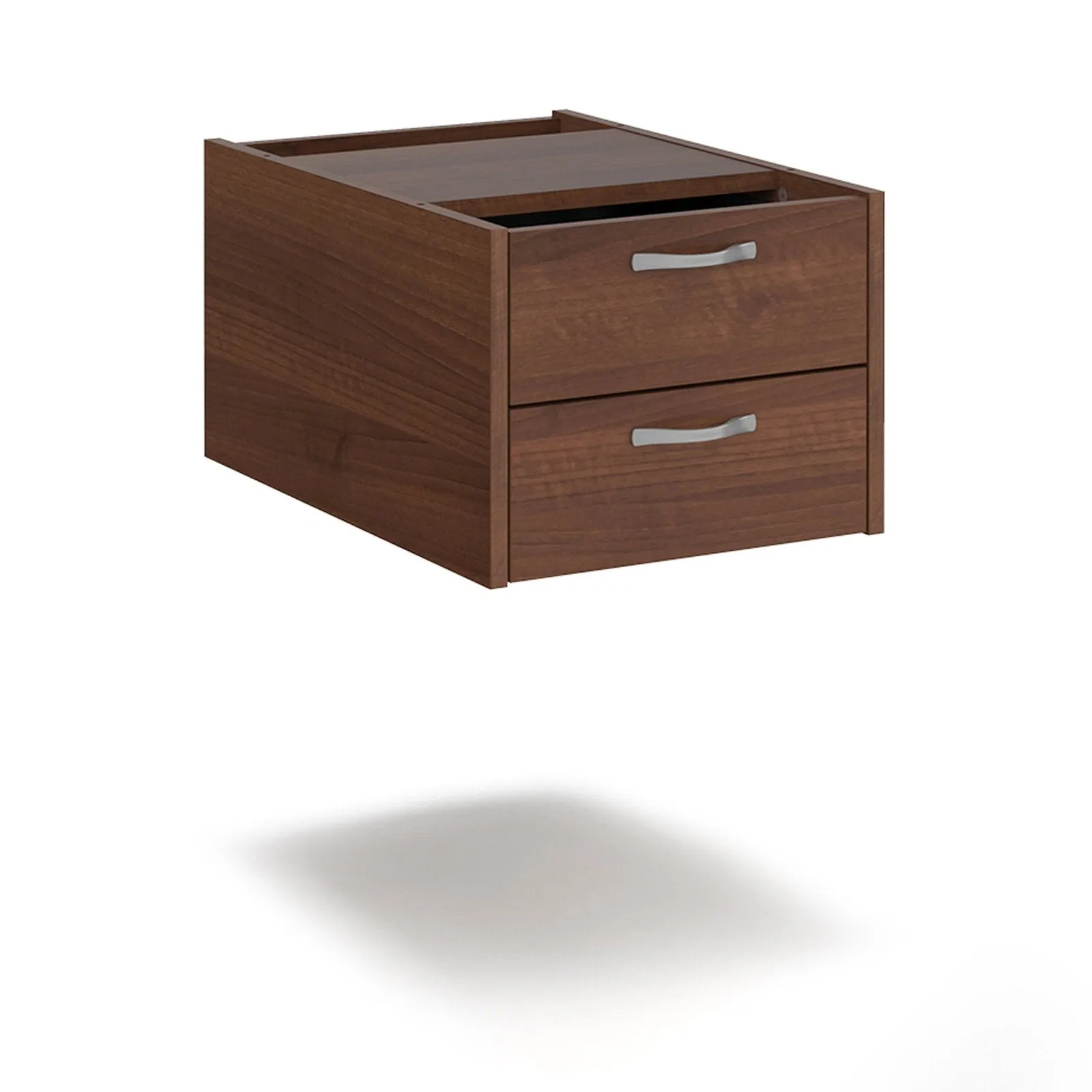 Maestro 25 shallow 2 drawer fixed pedestal for 600mm deep desks