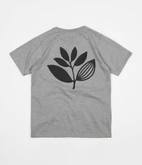 Magenta Plant T-Shirt - Heather Grey