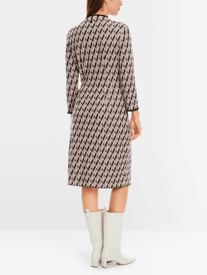 Marc Cain Collections Fine Knit Patterned Dress XC 21.44 M15 COL 213