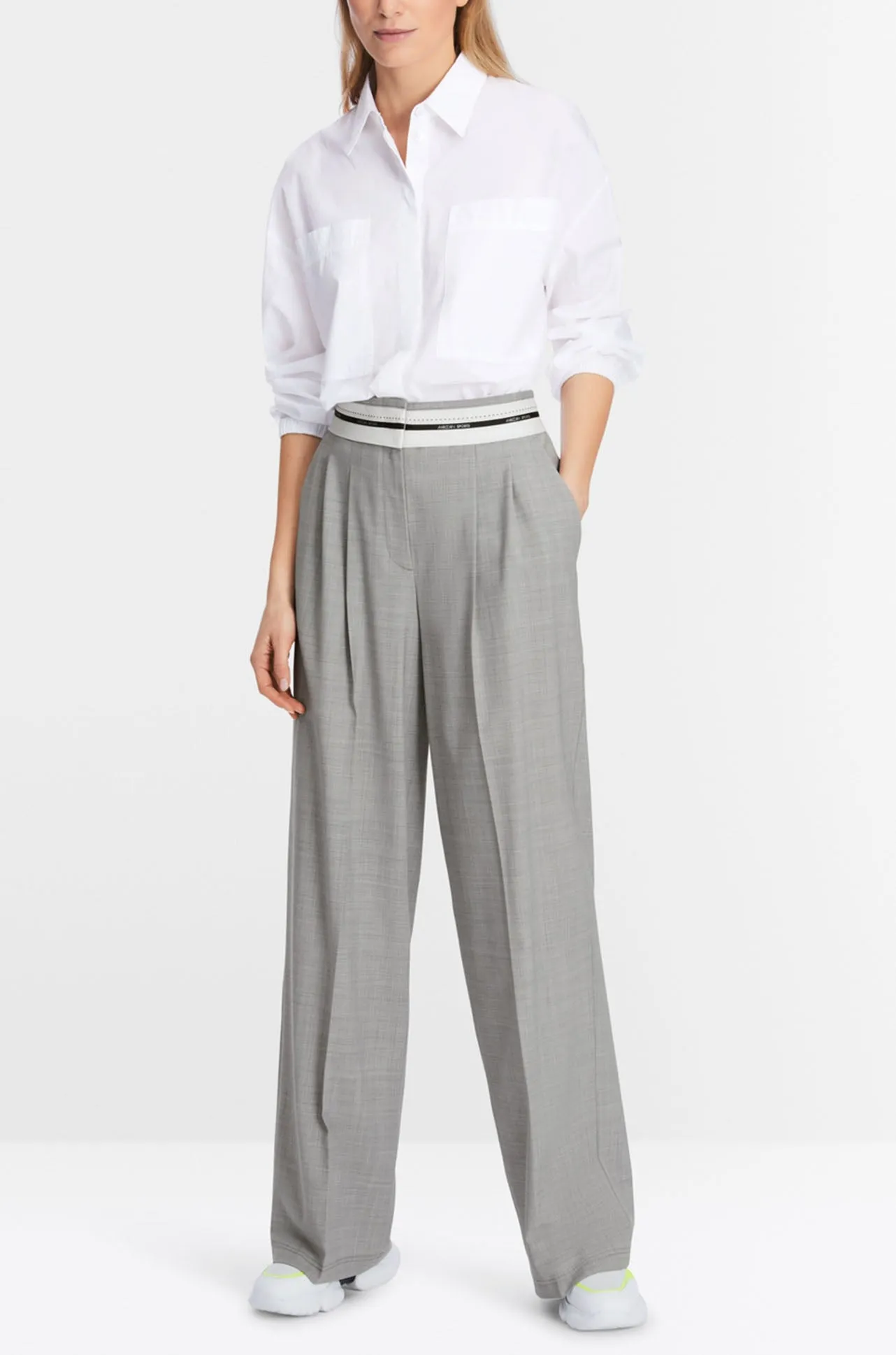 Marc Cain - Wichita High Waist Pants in Silver Grey