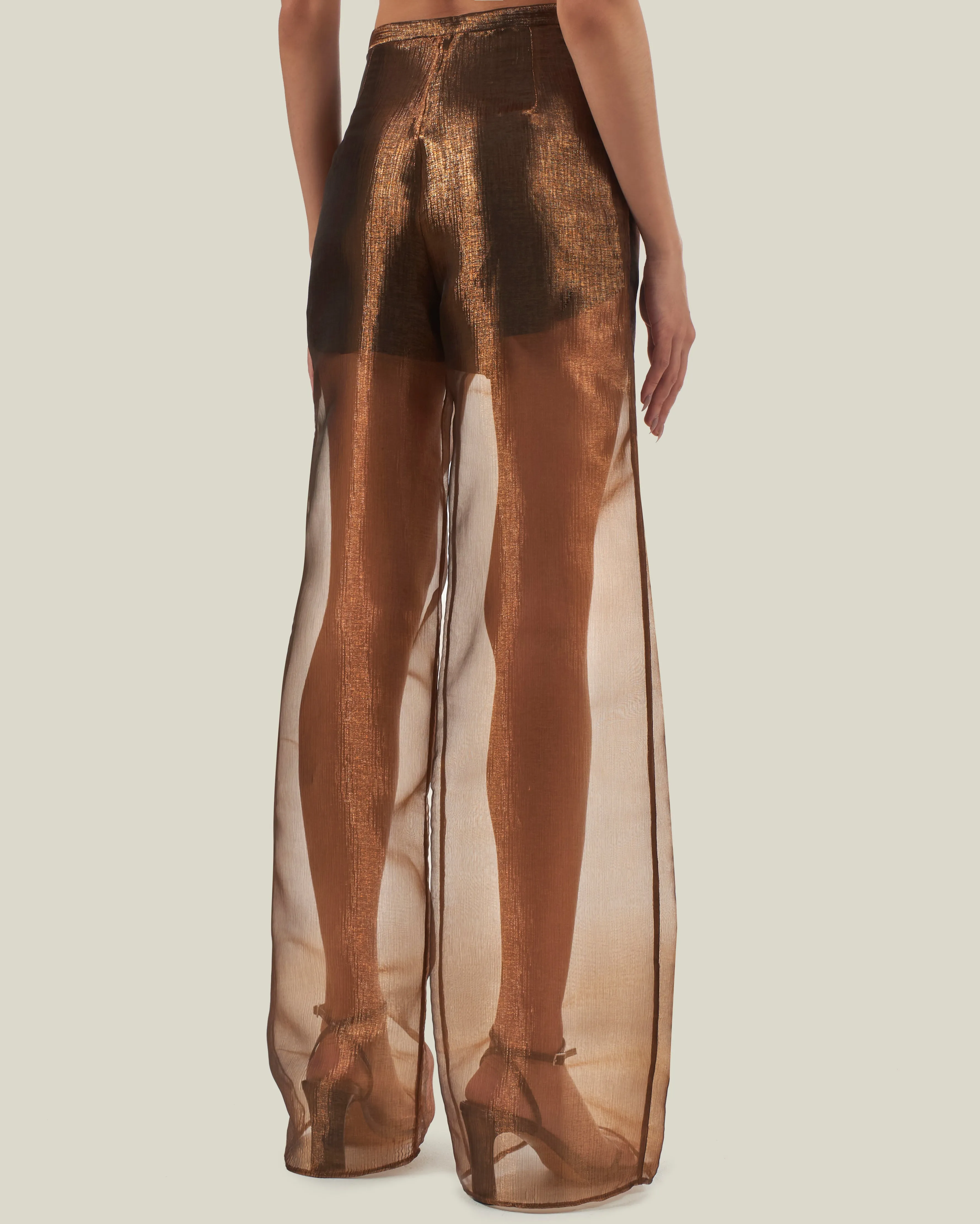 Marlene Metallic Pants in Bronze