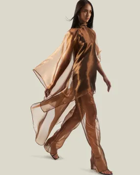 Marlene Metallic Pants in Bronze