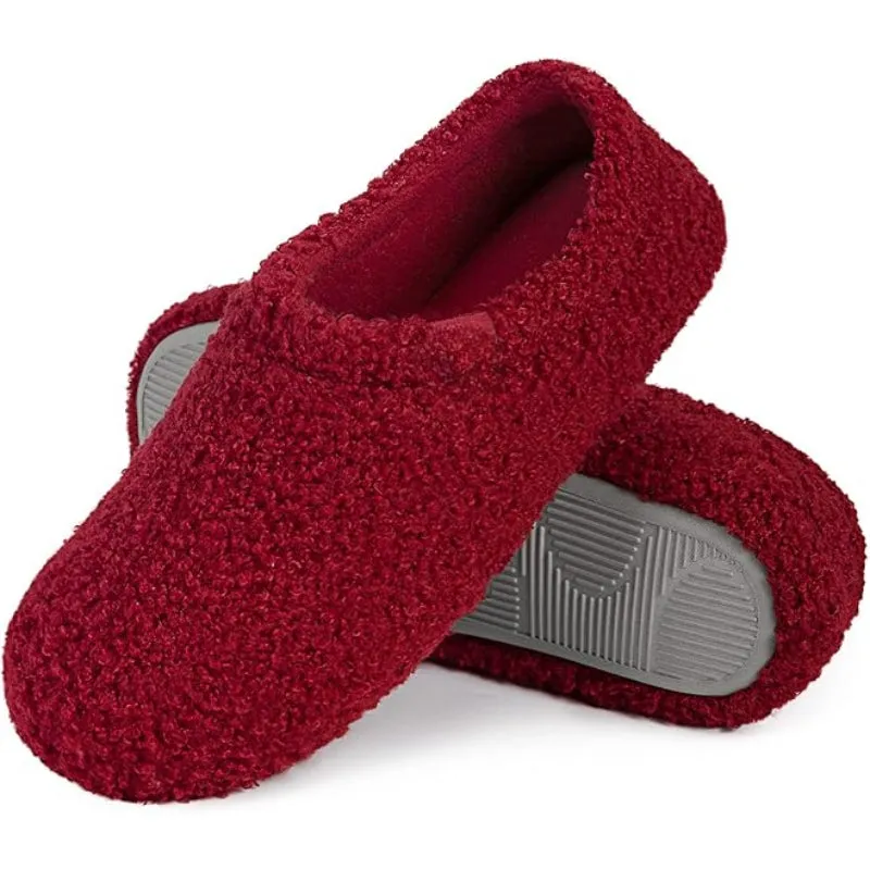 Memory Foam Fuzzy Fur Loafer Slides