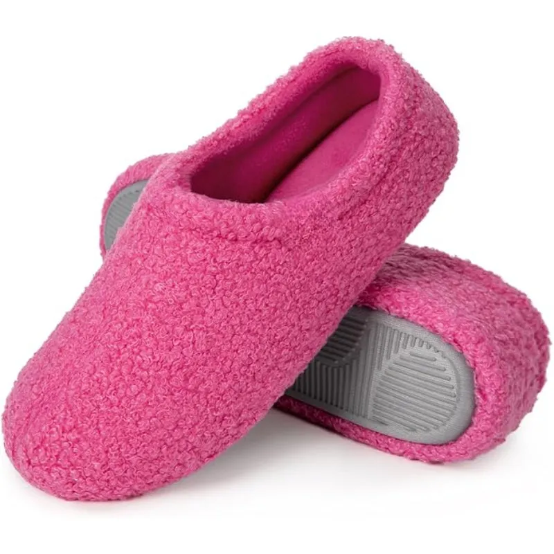 Memory Foam Fuzzy Fur Loafer Slides