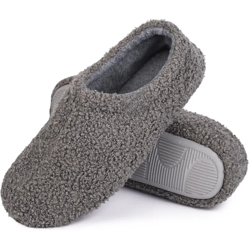 Memory Foam Fuzzy Fur Loafer Slides