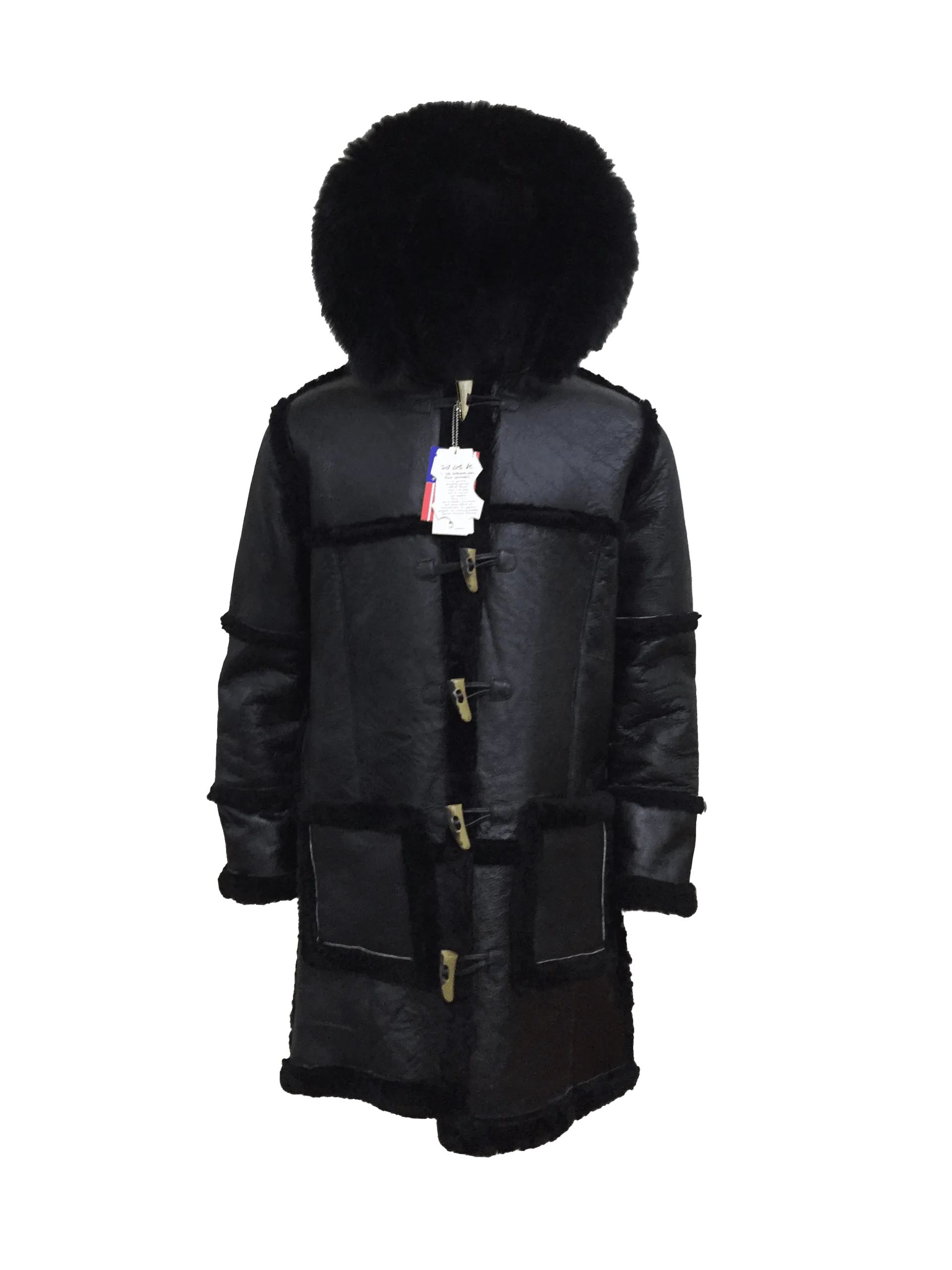 Men's B3 RAF Flight DiCaprio Rael Black Shearling Hooded Peacoat Jacket - 8 Sizes for Unstoppable Style