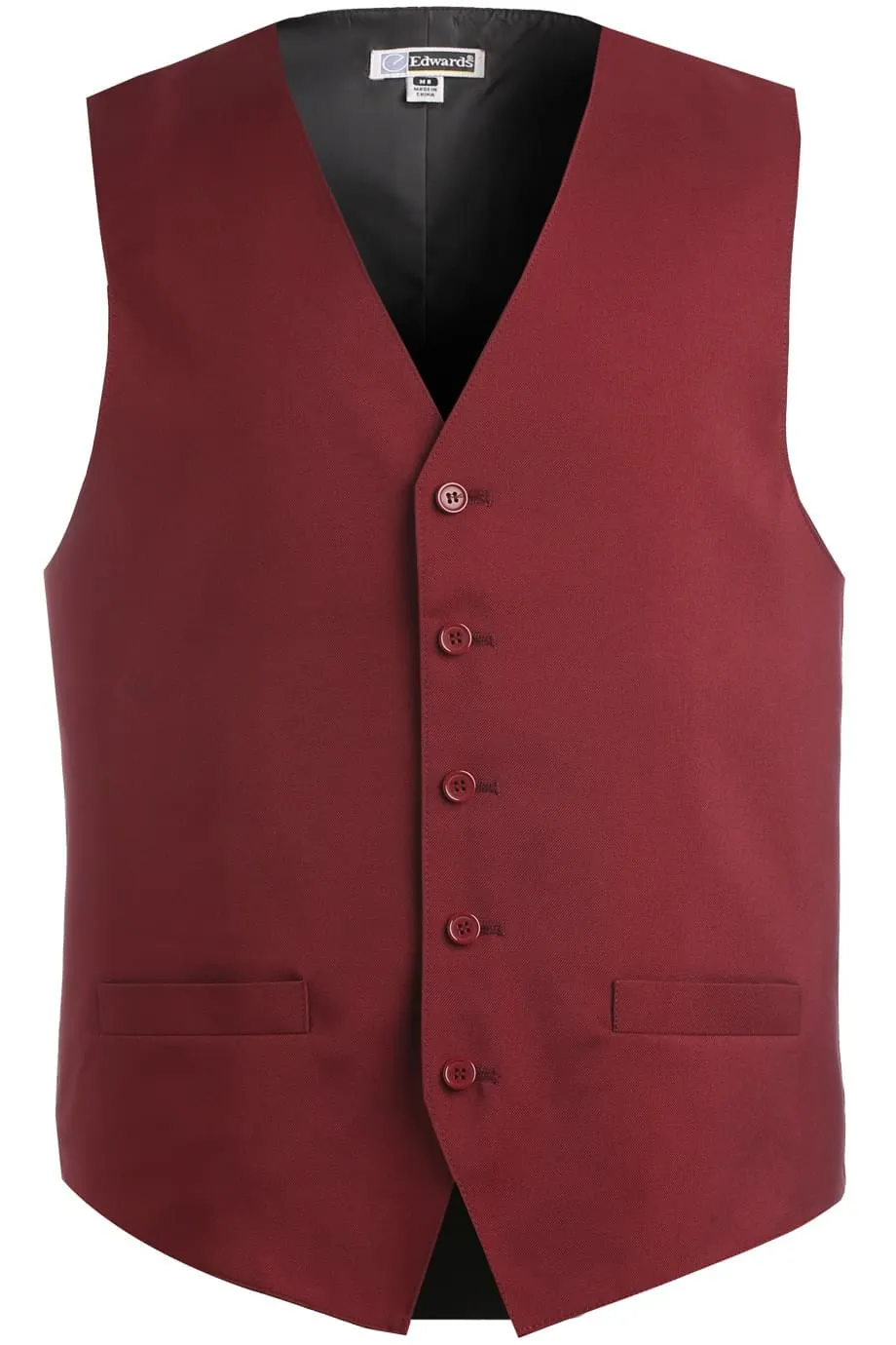 Men's Burgundy Essential Polyester Vest