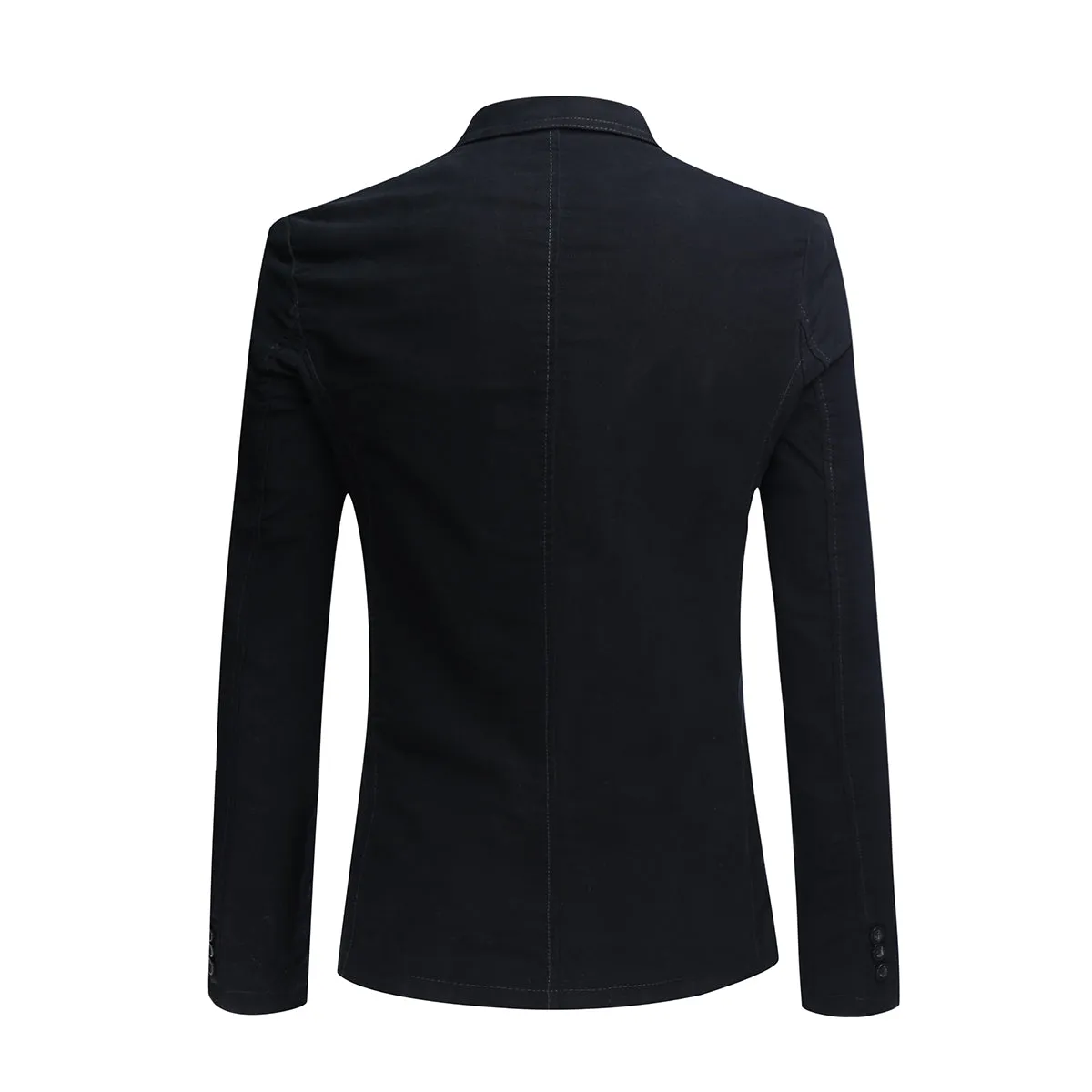 Mens Casual 2 Buttons Autumn Blazer Slim Fit Sport Coat Black