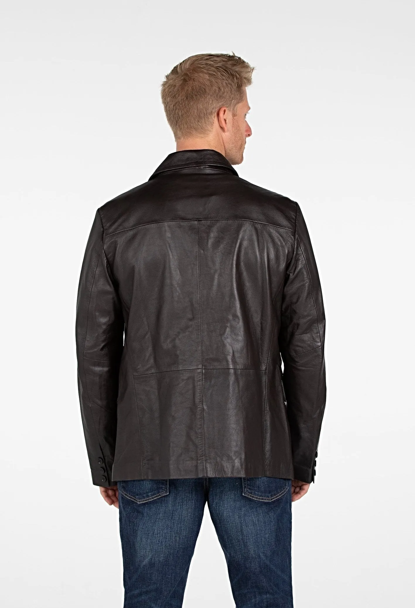 Mens Lexington Premium Leather Blazer Coat