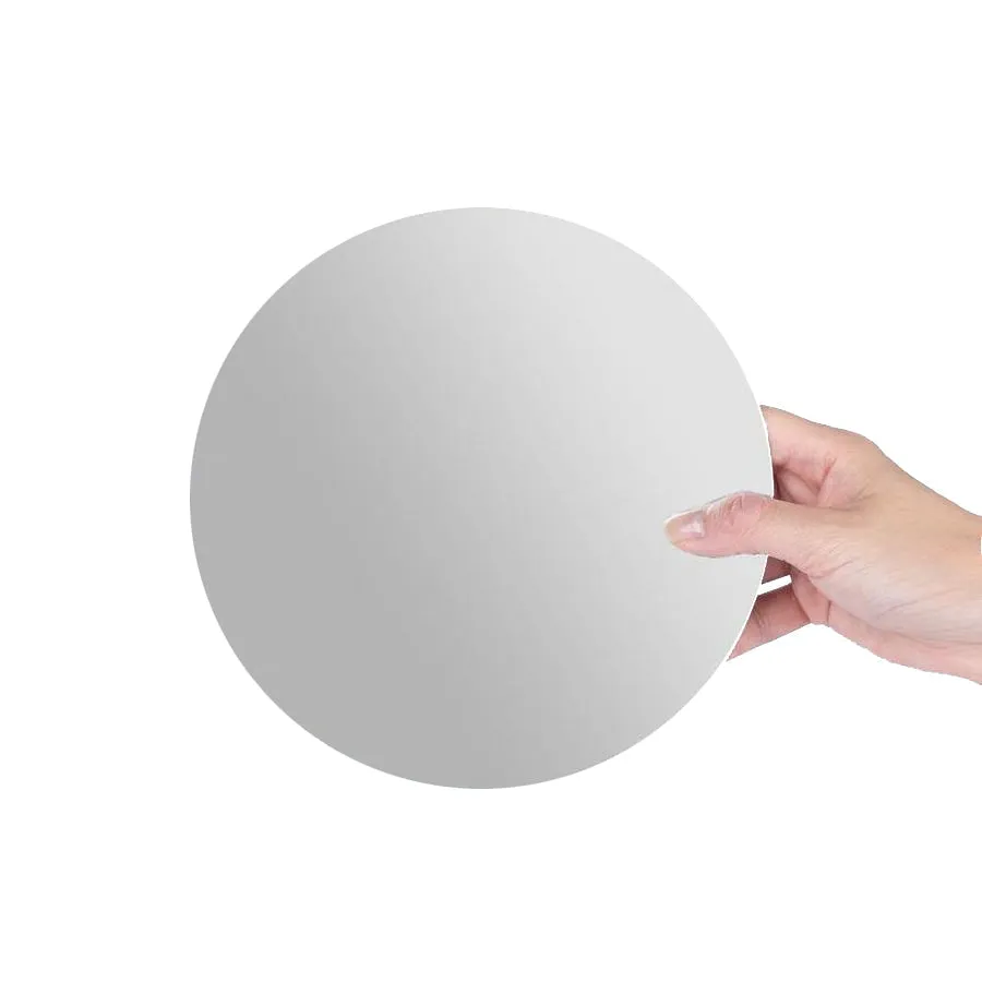 Metallic Silver Photography Styling Prop Circle Round Acrylic Mirror 7.8"/20cm for Flat Lays