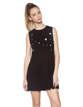 Michael Lauren Gilly Dress w/Stars in Black