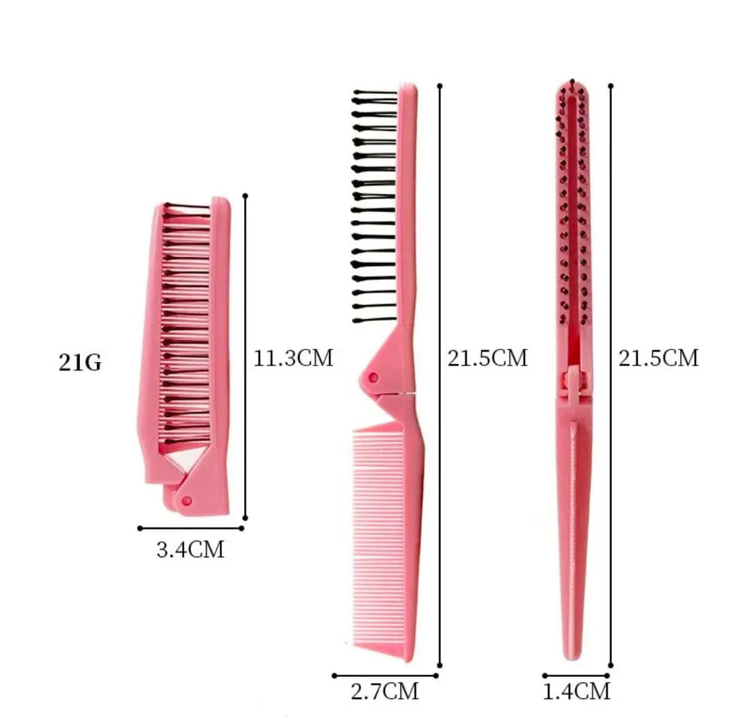 Miss beauty 1PCS Foldable Comb Beard Moustache Brush Salon Hairdressing Styling Tool in random color