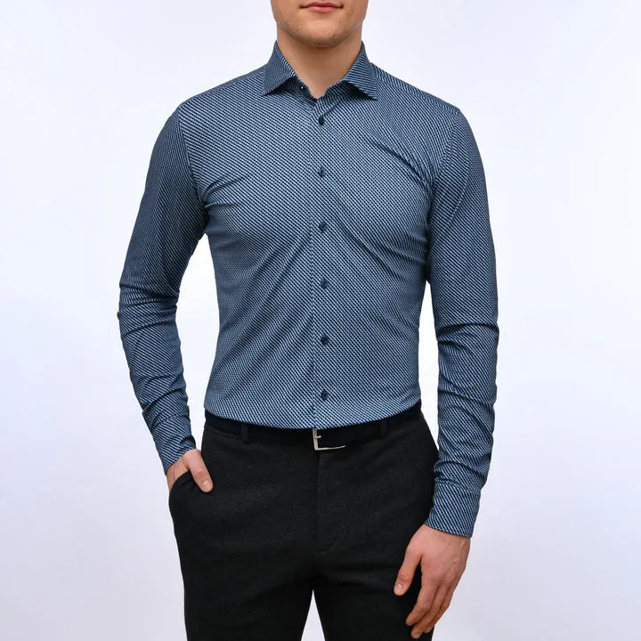 Modern 4Flex Stretch Knit Shirt SF18240 Dark Blue