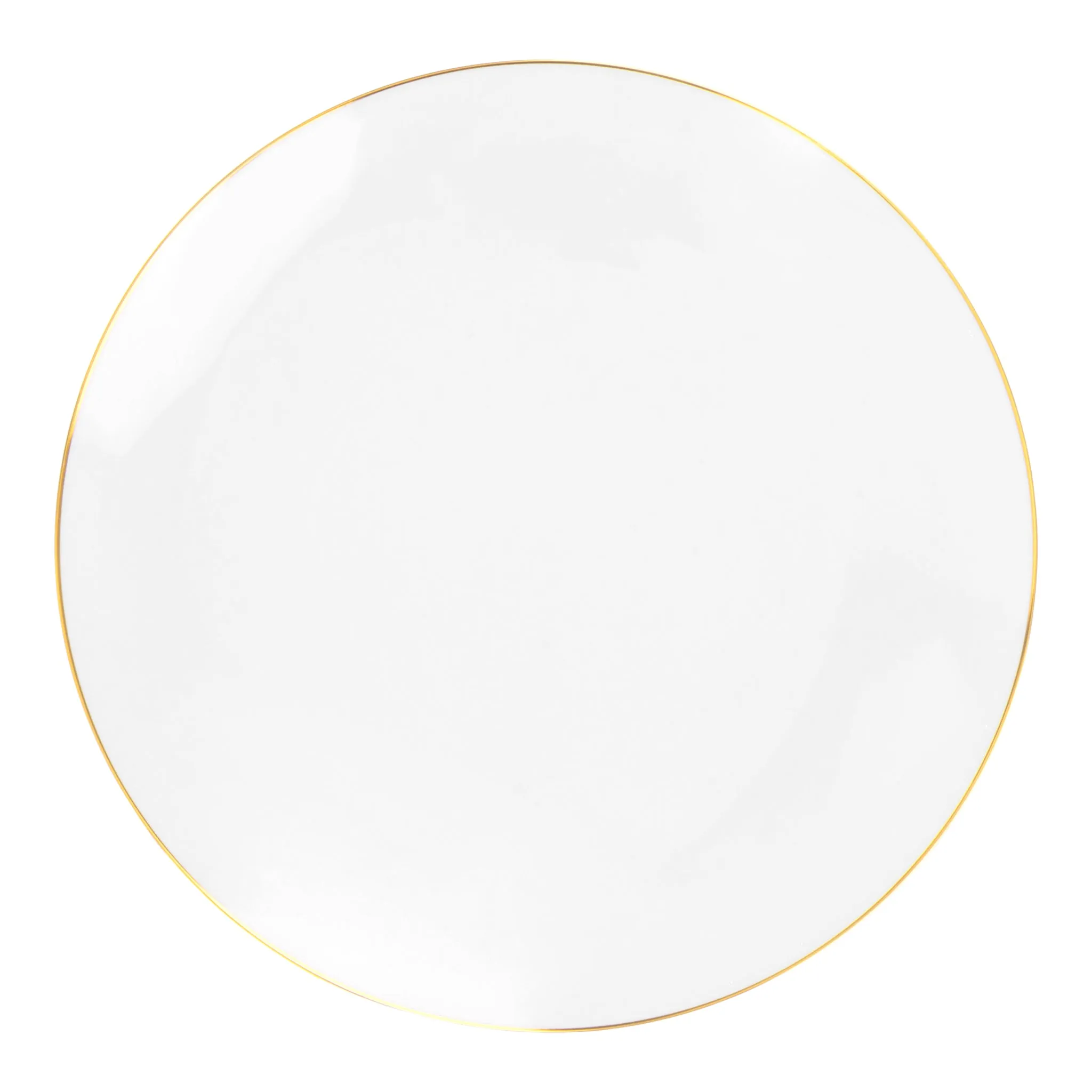 Modern Disposable Plastic Plates 40 pcs Combo Pack - White Gold-Trimmed