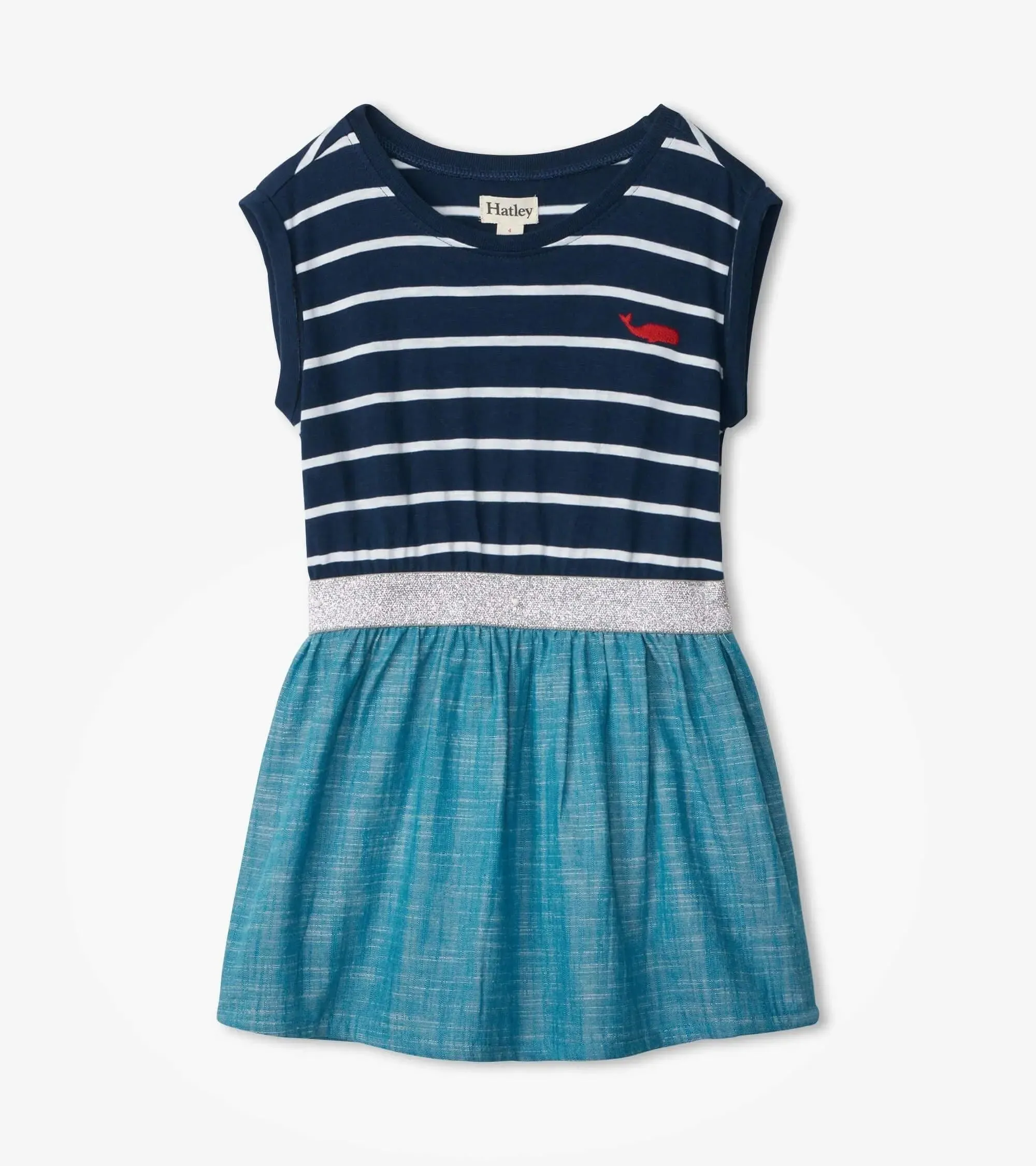 Nautical Stripes Elastic Waist Dress | Hatley