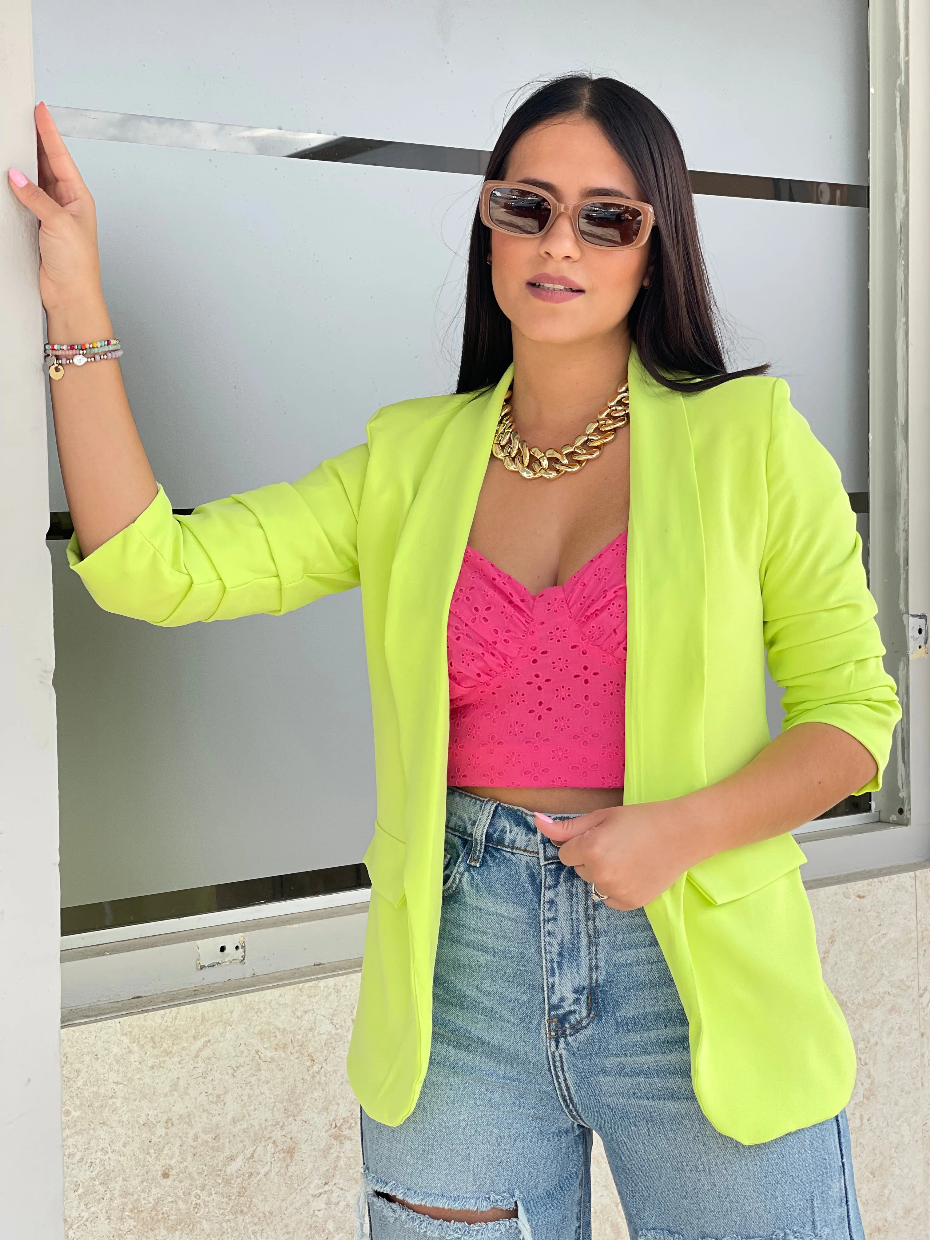 Neon Green Blazer