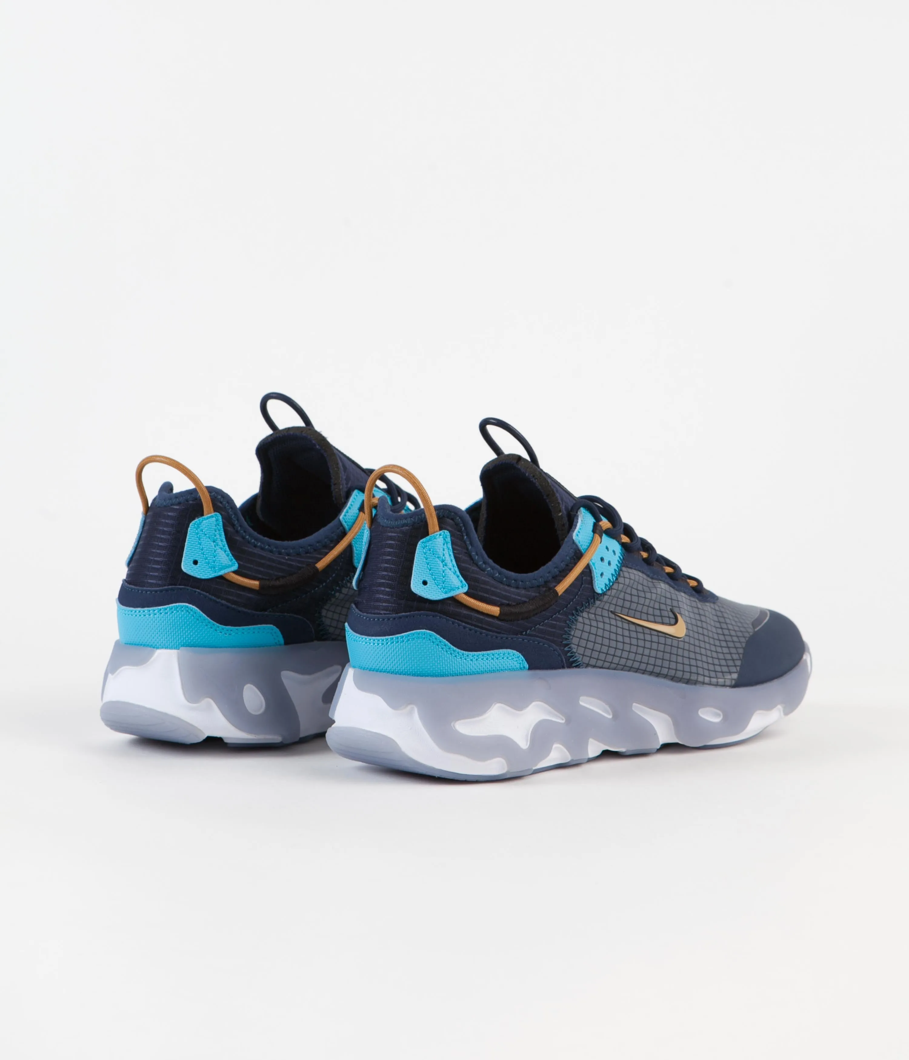 Nike React Live Shoes - Midnight Navy / Wheat - Turquoise Blue