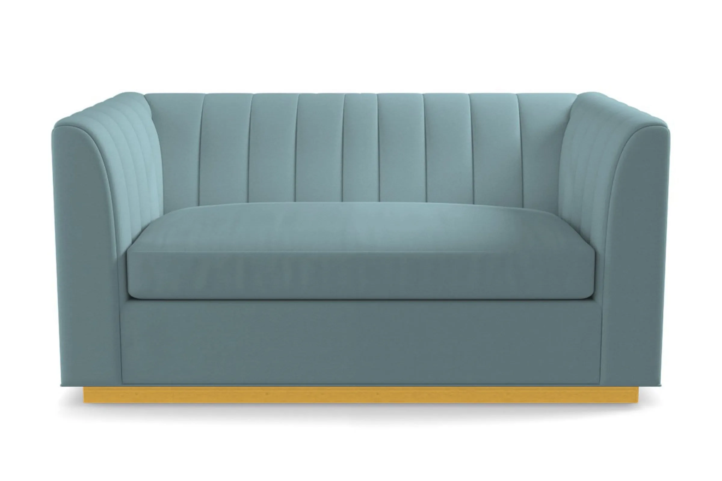 Nora Apartment Size Sleeper Sofa Bed :: Leg Finish: Natural / Sleeper Option: Memory Foam Mattress