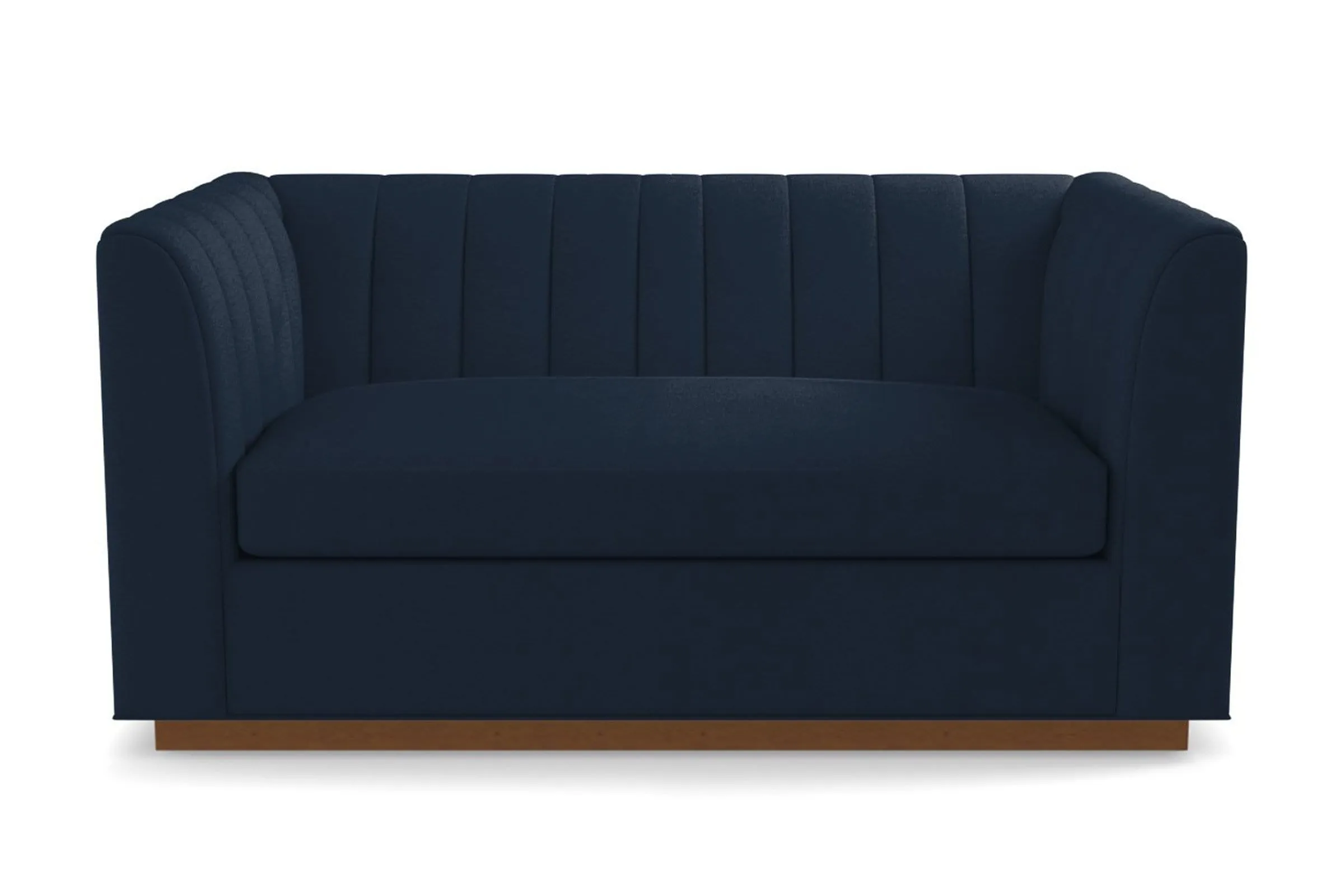 Nora Apartment Size Sleeper Sofa Bed :: Leg Finish: Pecan / Sleeper Option: Memory Foam Mattress